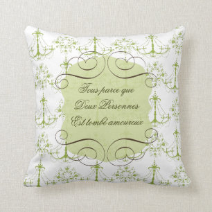 Cita de amor en Cojín decorativo francés