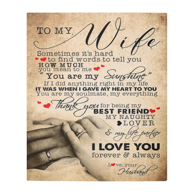 Cita De Amor Para Esposa | Regalo de decoración en (Anverso)