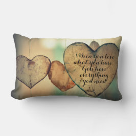 Cita de amor y Cojín decorativo de gratitud