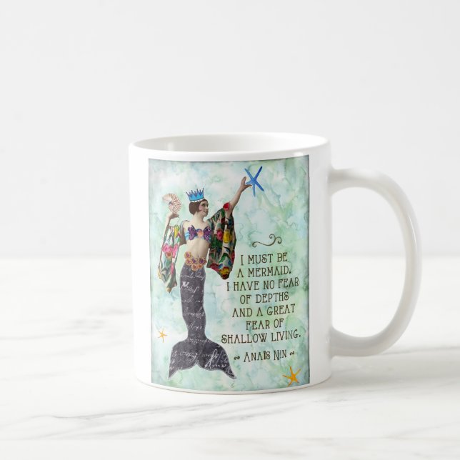 Cita de Anais Nin debo ser una taza de la sirena (Derecha)