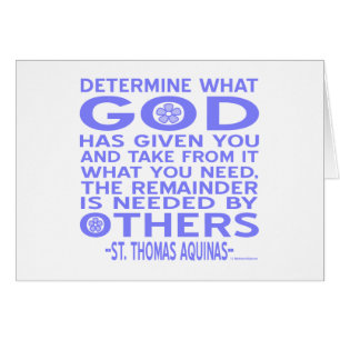 Cita de Aquinas Mira lo que Dios te ha dado Azul