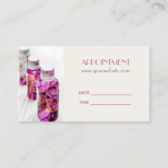 Cita de Aromaterapia de Masaje de Aceite Esencial  (Anverso)