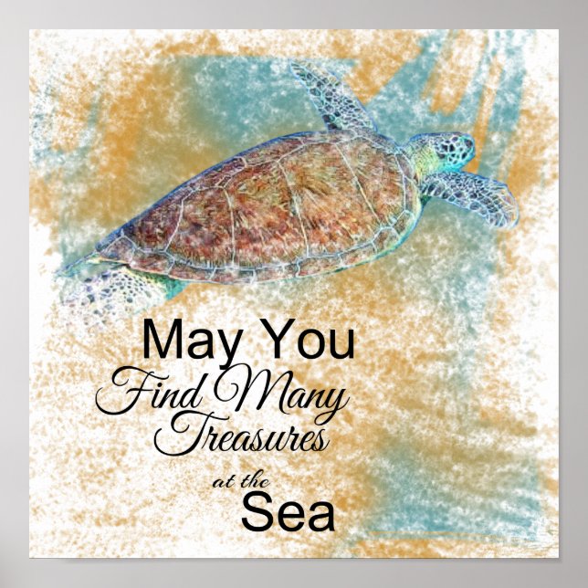 Cita de arte de Sea Turtle Beach (Frente)