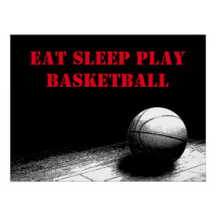 Cita de baloncesto Comer Sleep Play Perfect Poster