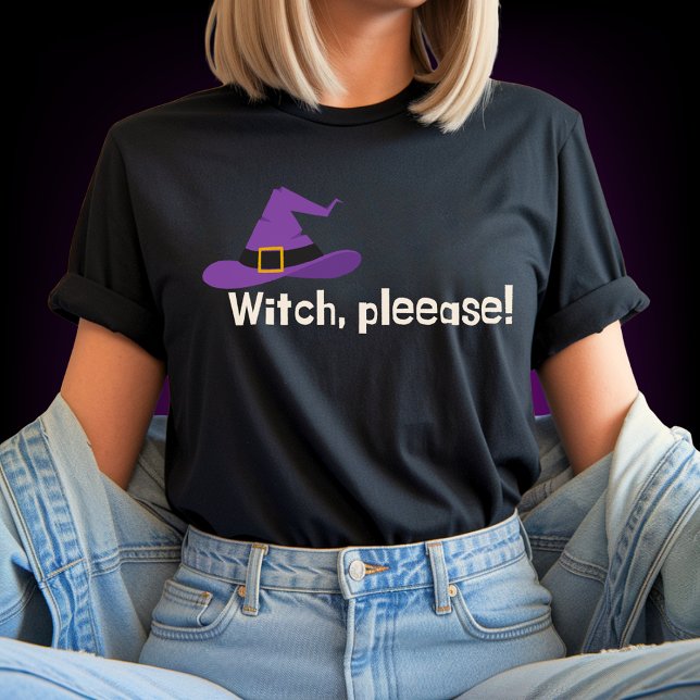 Cita de Camiseta de Halloween de Witch Please Funn (Witch Please Halloween Tshirt)