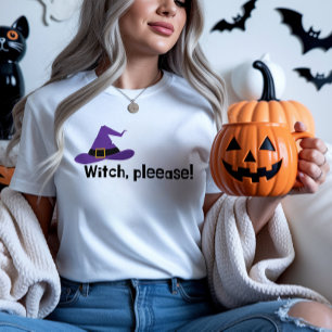 Cita de Camiseta de Halloween de Witch Please Funn