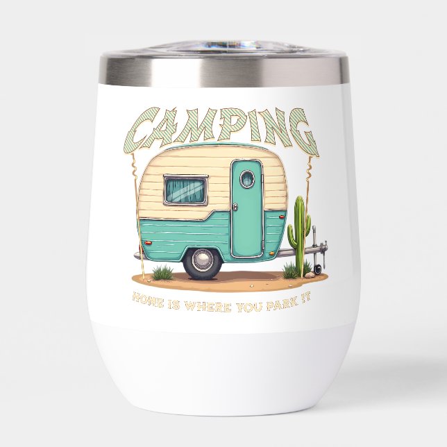 Cita de camping y camping (Frente)