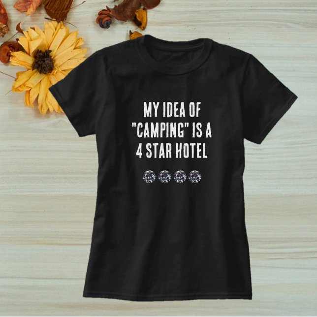 Cita de Chica de Cute Glam Camping Camiseta (Bookmark my store: https://www.zazzle.com/store/capricepetit?rf=238091145531749709)