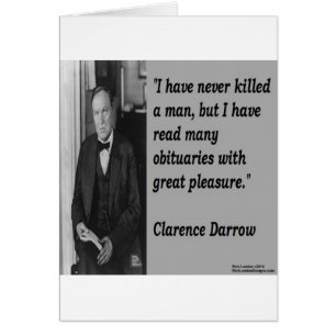 Cita de Clarence Darrow y obituario