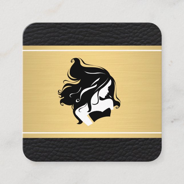 Cita de cuero de oro para mujer hermosa (Anverso)