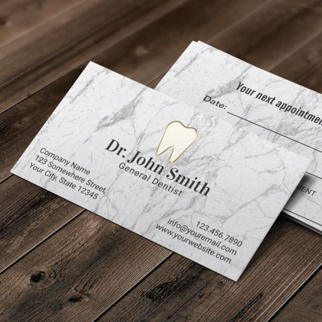 Cita de cuidado dental de mármol blanco dental (Subido por el creador)