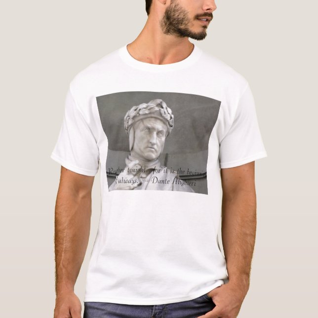 Cita de Dante Alighieri en la camiseta (Anverso)