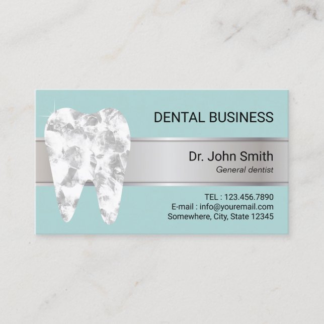 Cita de Dental Office Mint Blue Dentist (Anverso)