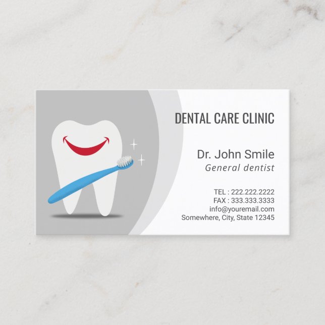 Cita de dentista dental sonriente (Anverso)
