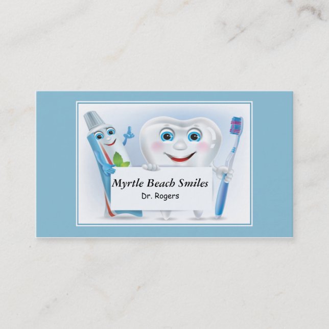 Cita de dentista y tarjeta de visita (Anverso)