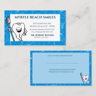 Cita de dentista y tarjeta de visita