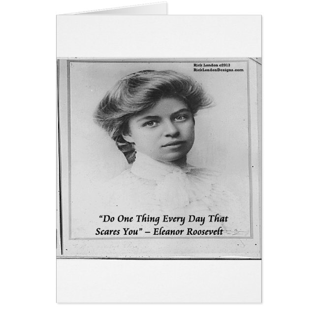 Cita de Eleanor Roosevelt "Haz algo aterrador" (Frente)