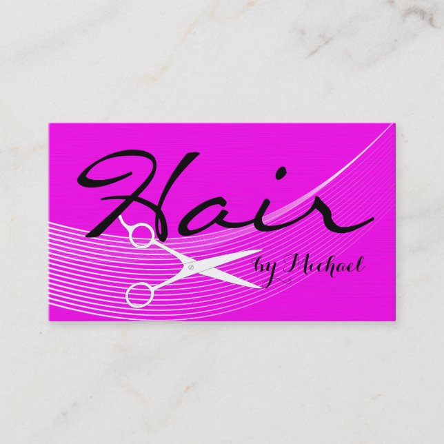 Cita de estilo de cabello sólido rosa (Anverso)