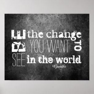 Cita de Gandhi poster sea el arte de la pared del