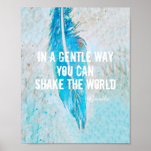 Cita de Gandhi texto motivador poster sobre arte f