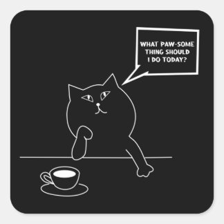 Cita de gato divertida, Pegatina de gatos cómico