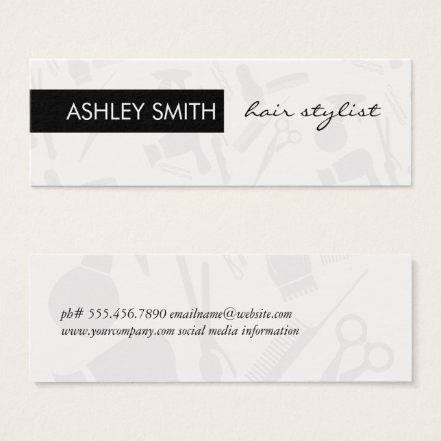 Cita de Hair Stylist Tools (Anverso y reverso)