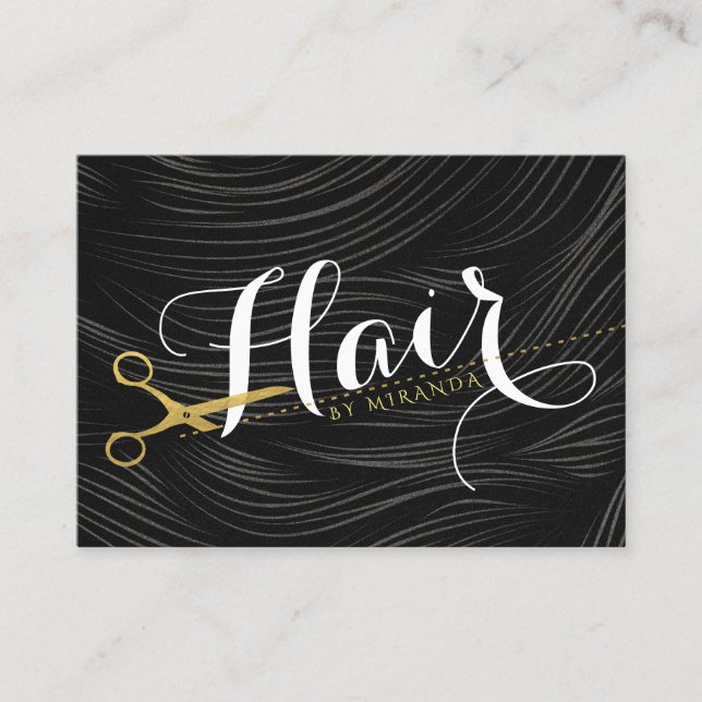 Cita de Hairstylist de la peluquería de las tijera (Anverso)