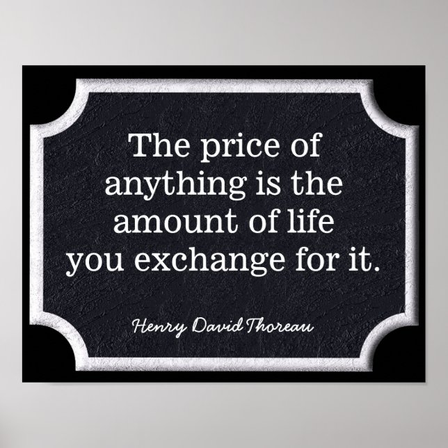Cita de Henry David Thoreau - impresión de arte (Frente)