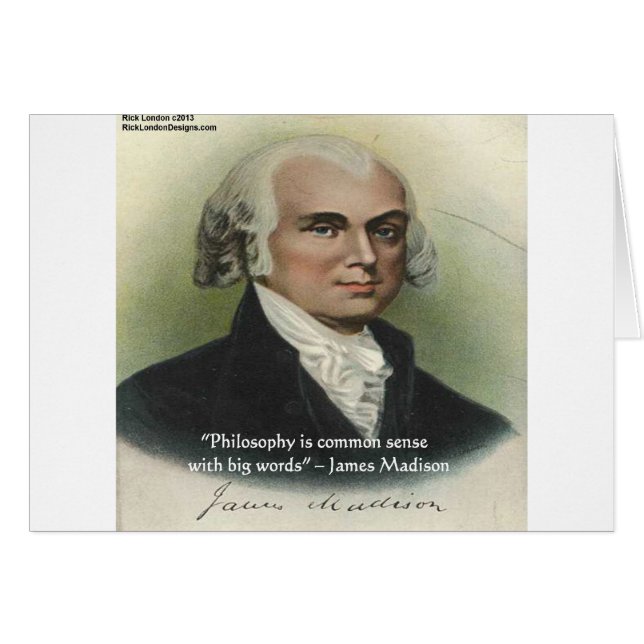 Cita de James Madison "Philosophy/Common Sense" (Anverso (Horizontal))