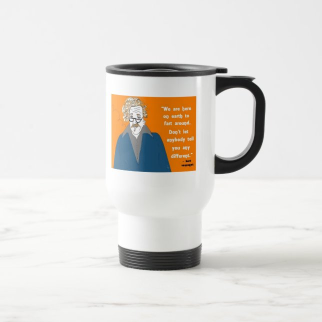 Cita de Kurt Vonnegut de la taza de café (Derecha)