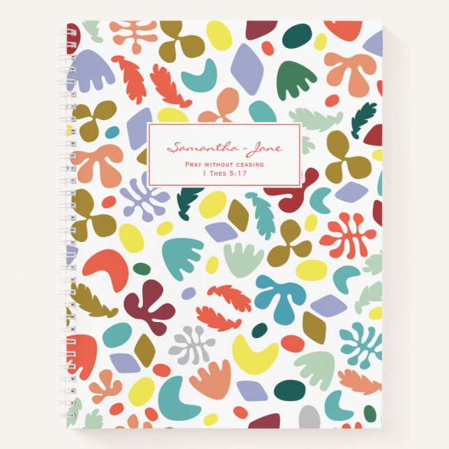 Cita de la Biblia Diseño Moderno Nombrado Diario d (Anverso)