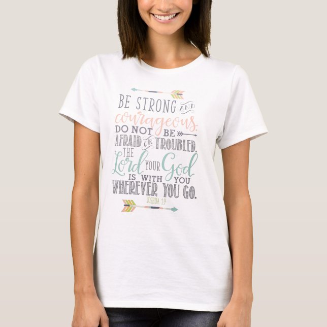 Cita de la camiseta del verso de la biblia - 1:9 (Anverso)