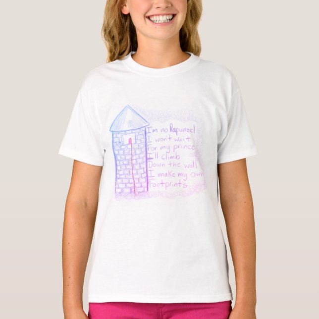 Cita de la camiseta no Rapunzel. (Anverso)