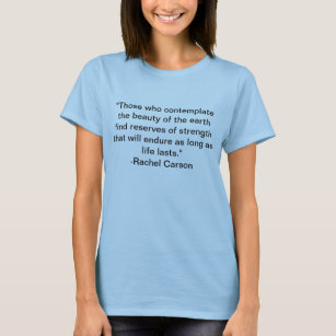 Cita de la camiseta sobre la naturaleza de Raquel