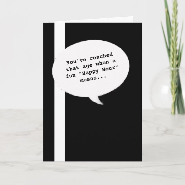 Cita de la Hora Feliz con tarjeta de cumpleaños di (Anverso)