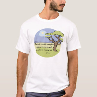 Cita de la tierra por la camiseta de Gandhi