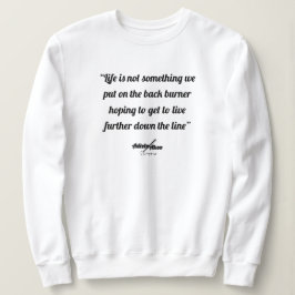 Cita de la vida: sudadera del poeta Adiela Akoo