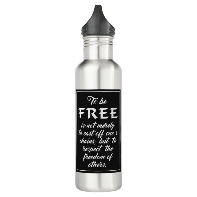 Cita de libertad personalizado monograma botellas  (Izquierda)