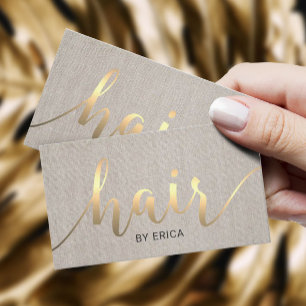 Cita de línea de la tipografía de oro de Hair Styl