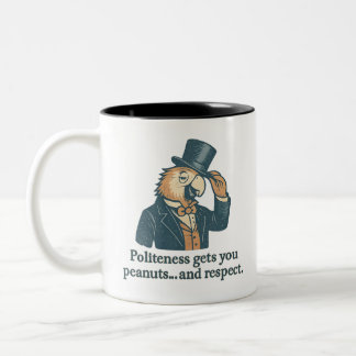 Cita de loro educado vintage con sombrero de copa