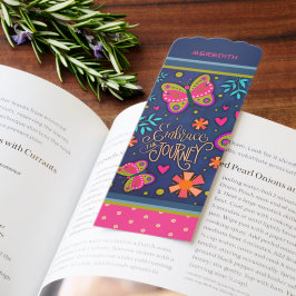Cita de nombre personalizada de mariposa floral de