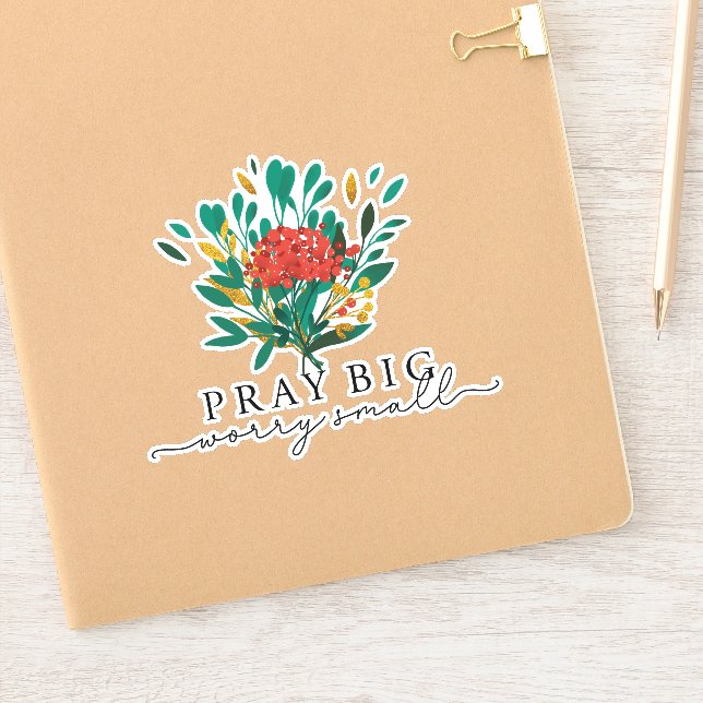 Cita de oración Biblia cristiana versus Pegatina (Cuaderno)