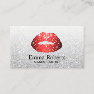 Cita de plata moderna de los labios rojos del