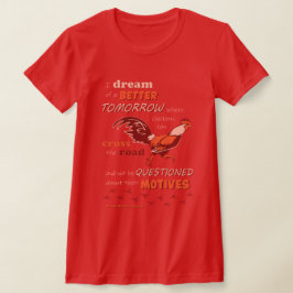 Cita de pollo Camiseta femenina delgada
