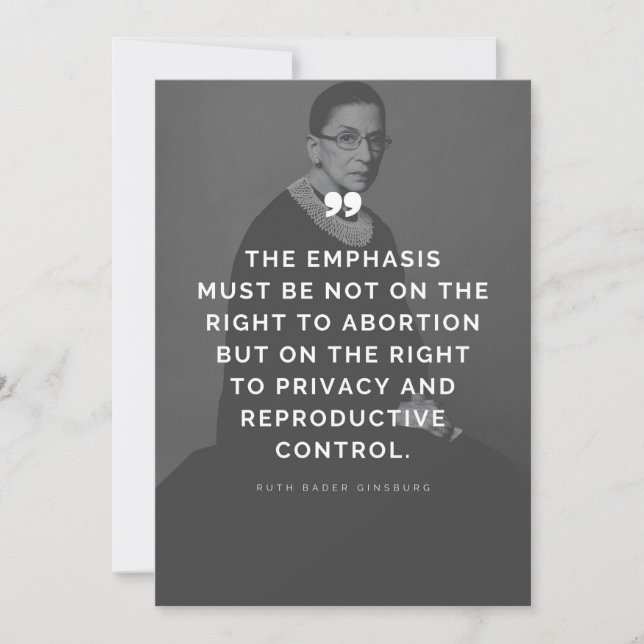 Cita de Pro Choice Ruth Bader Ginsburg (Anverso)