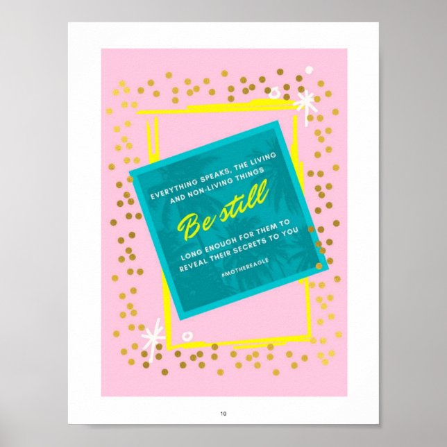 Cita de "Quédate quieto" Cartel de arte de pared r (Frente)