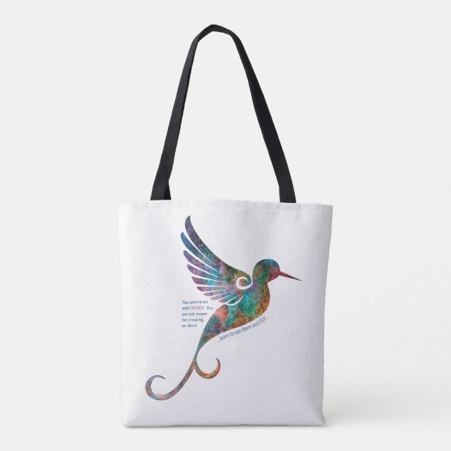 Cita de Rumi con la bolsa de asas del colibrí (Reverso)