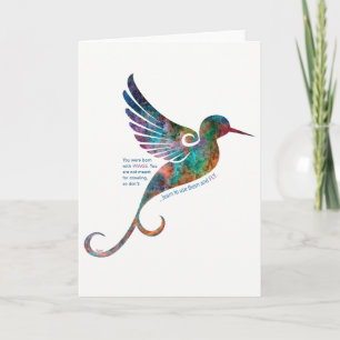 Cita de Rumi con la tarjeta de felicitación del