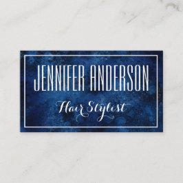 Cita de salón de peluquería azul blanco