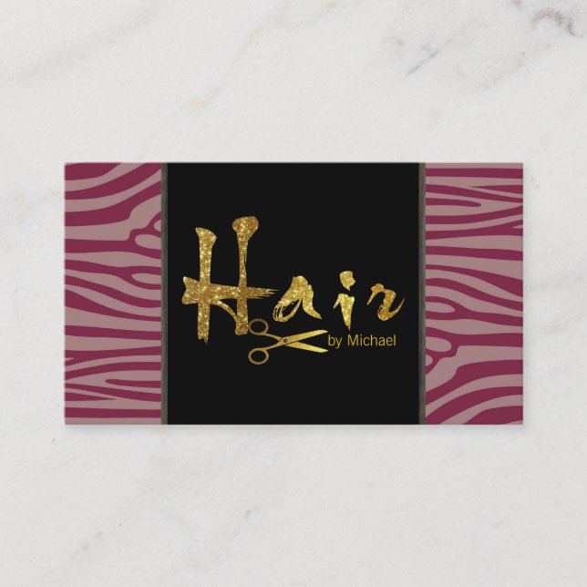 Cita de salón de peluquería con guión de oro #9 (Anverso)